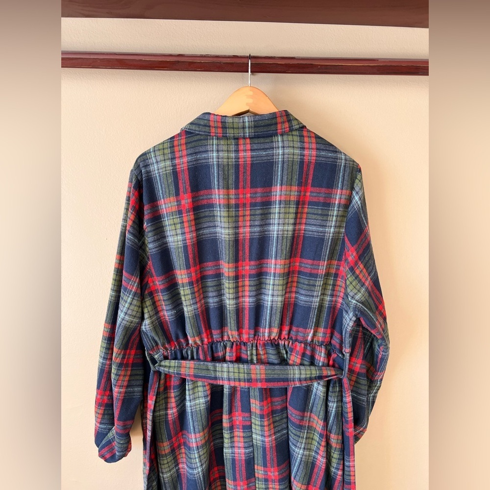BloomChic Multicolor Plaid Long Sleeve Flannel Dress - Picture 4 of 9